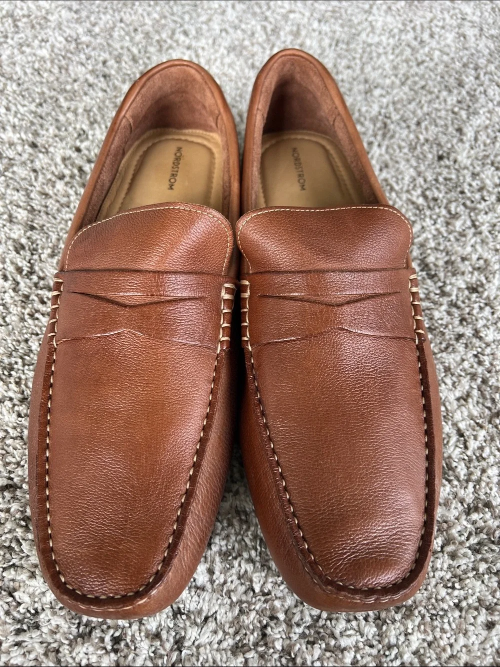 Nordstrom Men's Cody Driving Loafer in Tan Brown Size 13